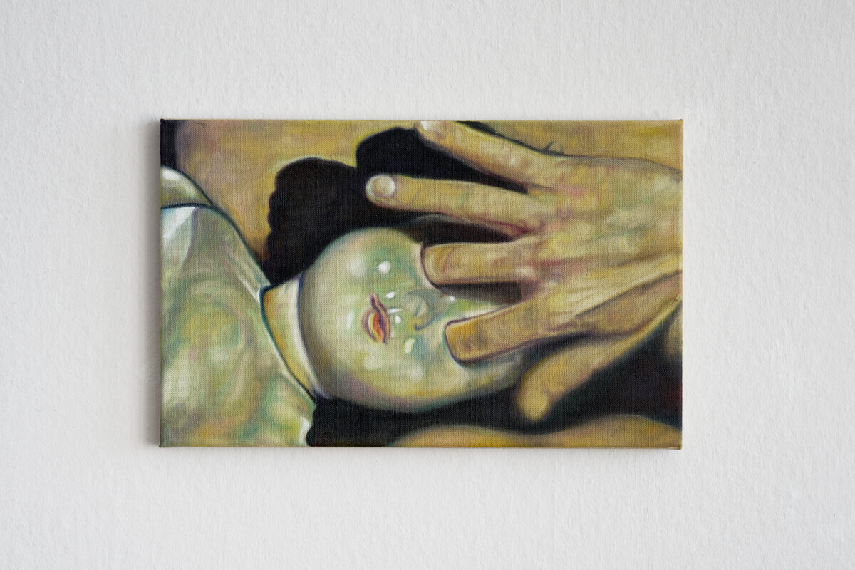«  Reset », 2025, huile sur toile, 25 x 40 cm, photo Guillaume Python